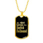 English Foxhound v2 - 18k Gold Finished Luxury Dog Tag Necklace