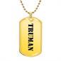 Truman - 18k Gold Finished Luxury Dog Tag Necklace