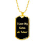 Love My Coton de Tulear v5 - 18k Gold Finished Luxury Dog Tag Necklace