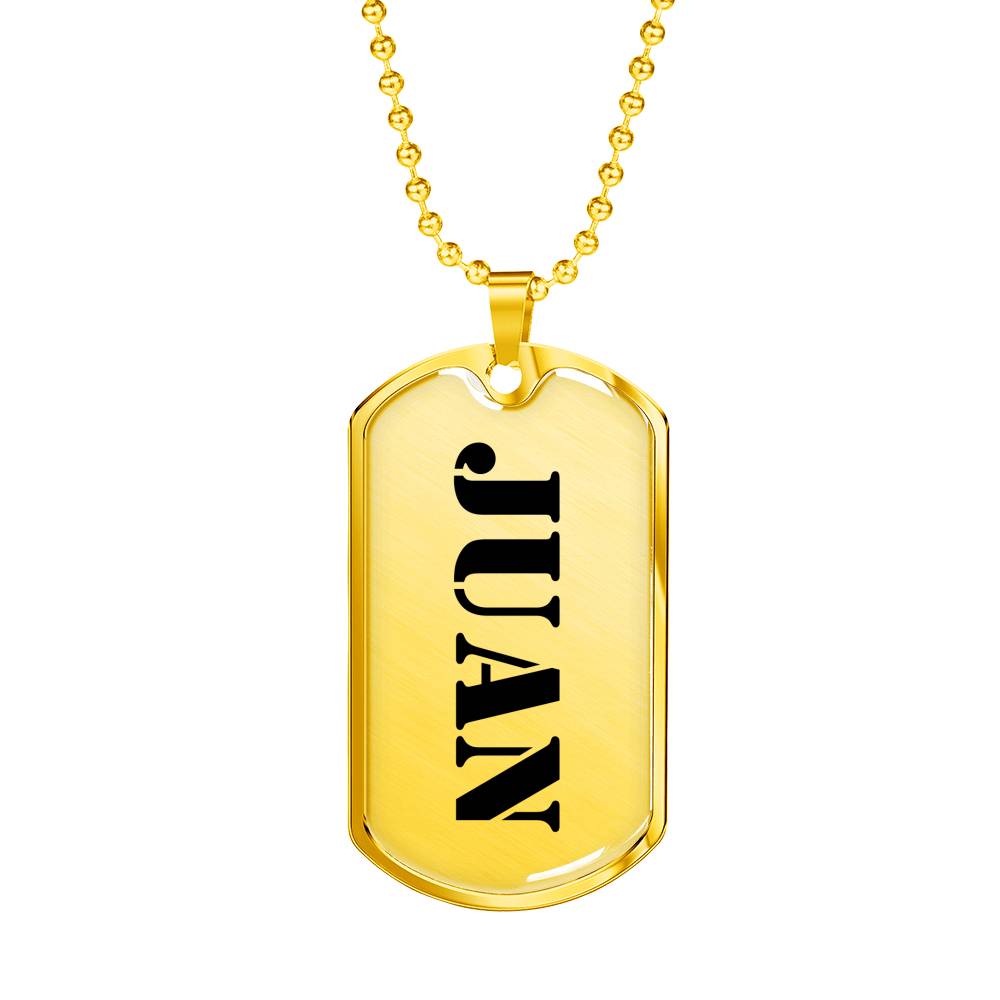 Juan - 18k Gold Finished Luxury Dog Tag Necklace