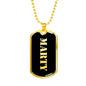 Marty v2 - 18k Gold Finished Luxury Dog Tag Necklace