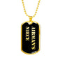 Airman's Niece v2 - 18k Gold Finished Luxury Dog Tag Necklace