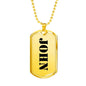 John v2 - 18k Gold Finished Luxury Dog Tag Necklace