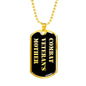 Combat Veteran's Mother v2 - 18k Gold Finished Luxury Dog Tag Necklace