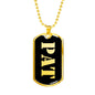 Pat v2 - 18k Gold Finished Luxury Dog Tag Necklace