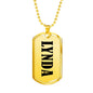 Lynda v01 - 18k Gold Finished Luxury Dog Tag Necklace