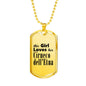 Cirneco dell'Etna - 18k Gold Finished Luxury Dog Tag Necklace