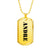 Andre - 18k Gold Finished Luxury Dog Tag Necklace
