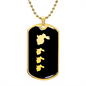 Mama Rabbit With 3 Kittens v2 - 18k Gold Finished Luxury Dog Tag Necklace