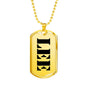 Lee - 18k Gold Finished Luxury Dog Tag Necklace