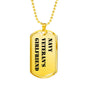 Navy Veteran's Girlfriend - 18k Gold Finished Luxury Dog Tag Necklace