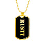 Rusty v2 - 18k Gold Finished Luxury Dog Tag Necklace