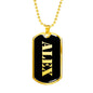 Alex v2 - 18k Gold Finished Luxury Dog Tag Necklace