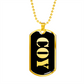 Coy v2 - 18k Gold Finished Luxury Dog Tag Necklace