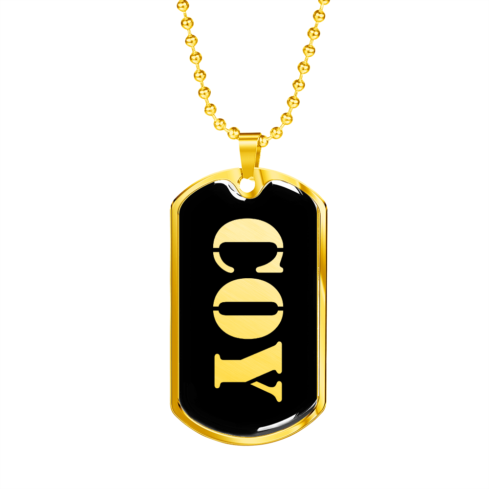 Coy v2 - 18k Gold Finished Luxury Dog Tag Necklace