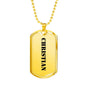 Christian - 18k Gold Finished Luxury Dog Tag Necklace