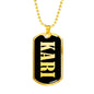 Kari v02 - 18k Gold Finished Luxury Dog Tag Necklace