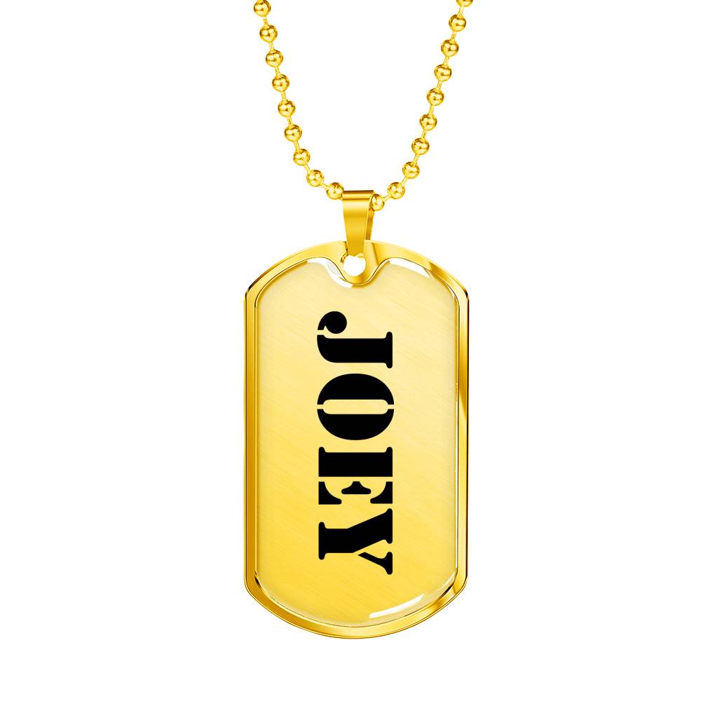 Joey - 18k Gold Finished Luxury Dog Tag Necklace