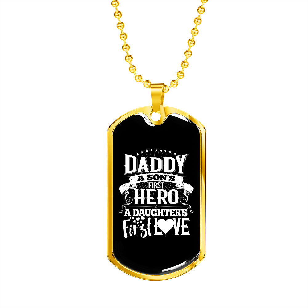Daddy - 18k Gold Finished Luxury Dog Tag Necklace