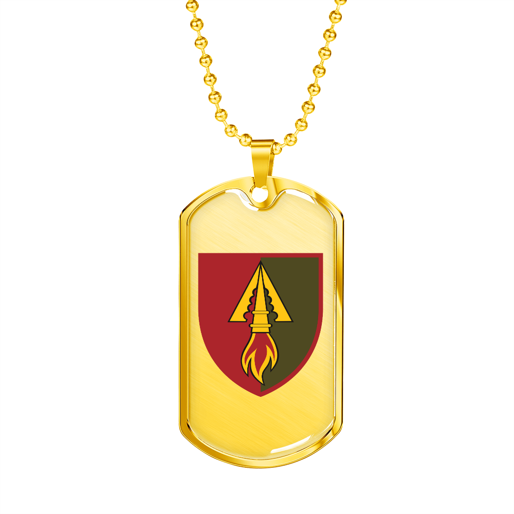 1039th Air Defence Missile Regiment (Ukraine) - 18k Gold Finished Luxury Dog Tag Necklace