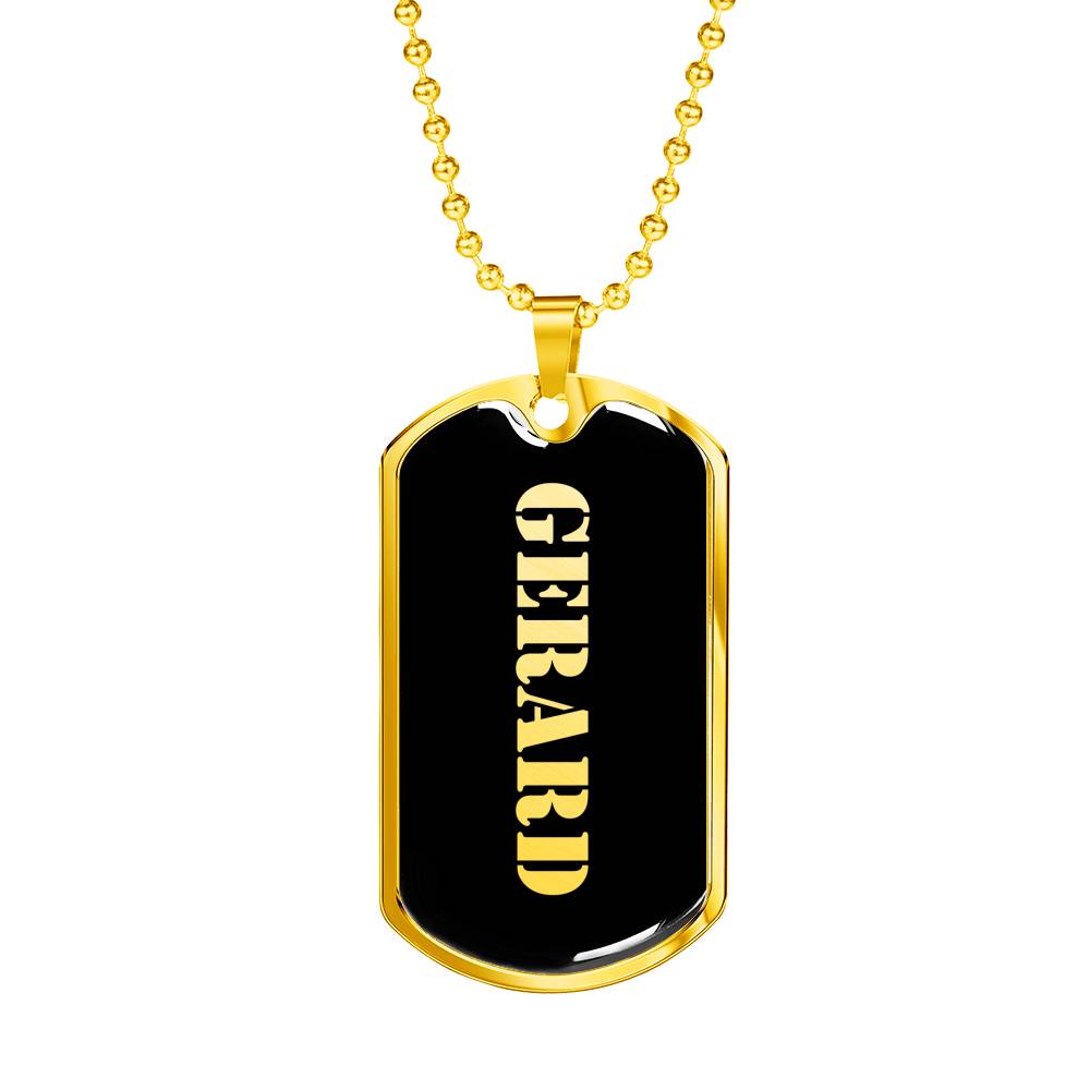 Gerard v2 - 18k Gold Finished Luxury Dog Tag Necklace
