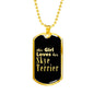 Skye Terrier v2 - 18k Gold Finished Luxury Dog Tag Necklace