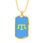 Tamga of Crimean Tatar Giray Dynasty - 18k Gold Finished Luxury Dog Tag Necklace