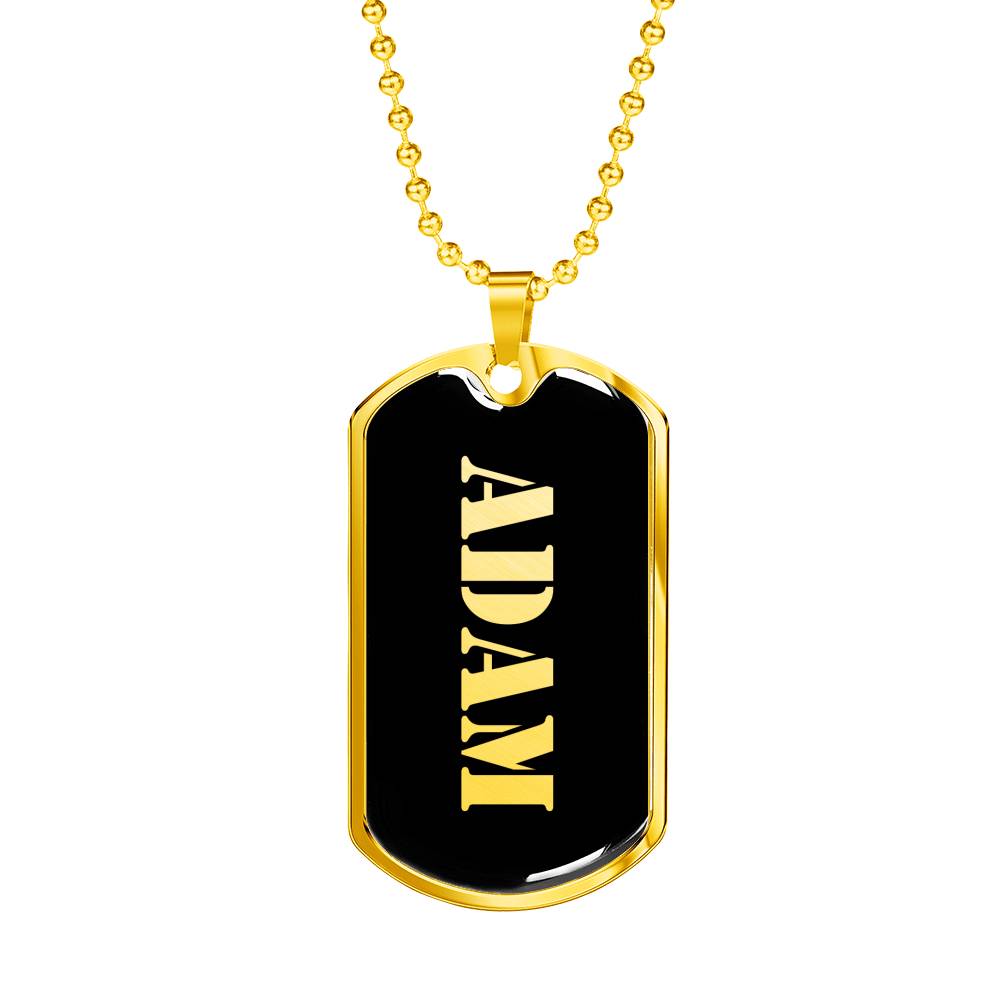 Adam v2 - 18k Gold Finished Luxury Dog Tag Necklace