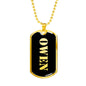 Owen v2 - 18k Gold Finished Luxury Dog Tag Necklace