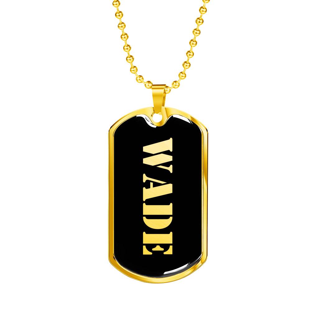 Wade v2 - 18k Gold Finished Luxury Dog Tag Necklace