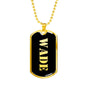 Wade v2 - 18k Gold Finished Luxury Dog Tag Necklace