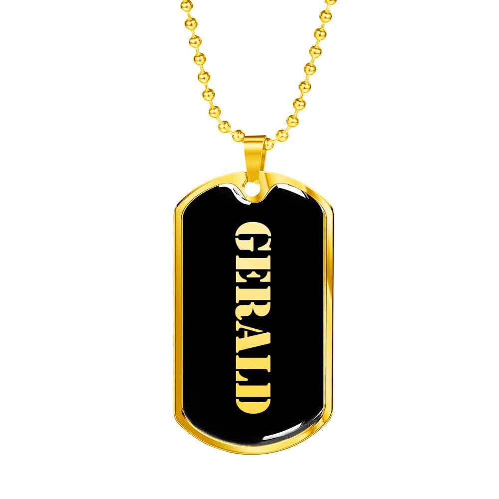 Gerald v2 - 18k Gold Finished Luxury Dog Tag Necklace