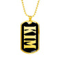 Kim v02 - 18k Gold Finished Luxury Dog Tag Necklace