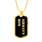 Airman's Mom v2 - 18k Gold Finished Luxury Dog Tag Necklace