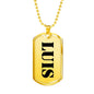 Luis - 18k Gold Finished Luxury Dog Tag Necklace
