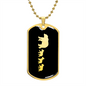 Mama Bear With 3 Cubs v2 - 18k Gold Finished Luxury Dog Tag Necklace