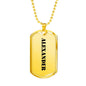 Alexander - 18k Gold Finished Luxury Dog Tag Necklace