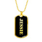 Jessie v2 - 18k Gold Finished Luxury Dog Tag Necklace