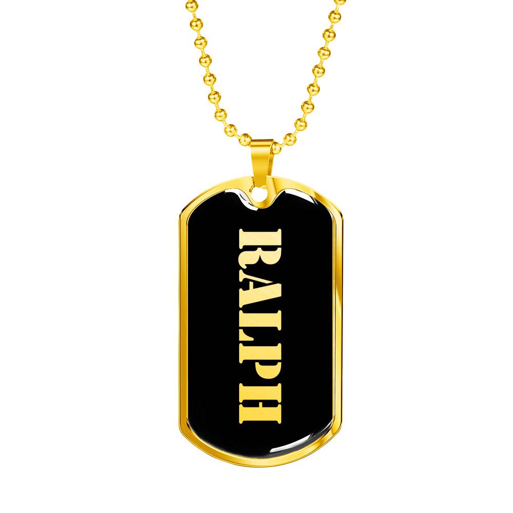 Ralph v2 - 18k Gold Finished Luxury Dog Tag Necklace