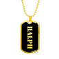 Ralph v2 - 18k Gold Finished Luxury Dog Tag Necklace