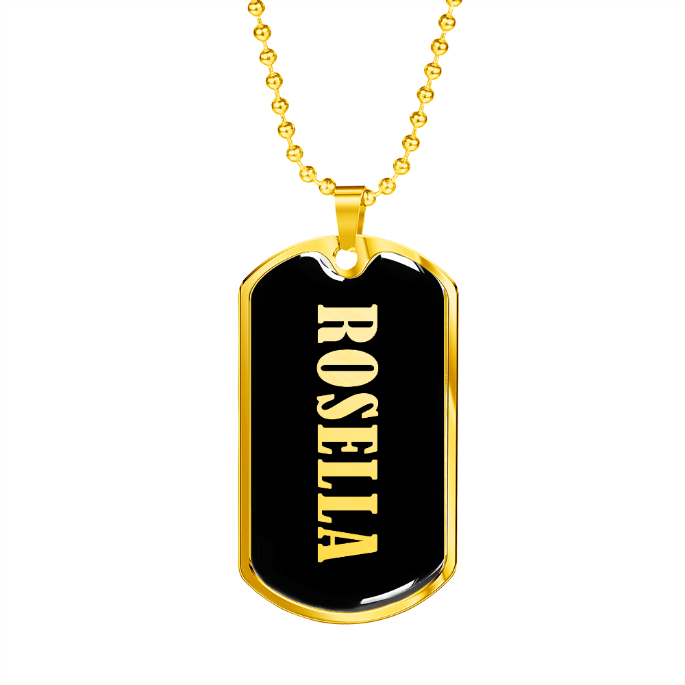 Rosella v02 - 18k Gold Finished Luxury Dog Tag Necklace