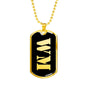 Wm v2 - 18k Gold Finished Luxury Dog Tag Necklace