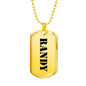 Randy - 18k Gold Finished Luxury Dog Tag Necklace