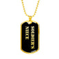 Soldier's Niece v2 - 18k Gold Finished Luxury Dog Tag Necklace