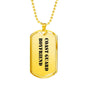 Coast Guard Boyfriend - 18k Gold Finished Luxury Dog Tag Necklace