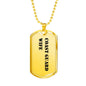 Coast Guard Wife - 18k Gold Finished Luxury Dog Tag Necklace