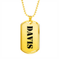 Davis - 18k Gold Finished Luxury Dog Tag Necklace