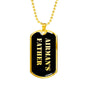 Airman's Father v2 - 18k Gold Finished Luxury Dog Tag Necklace