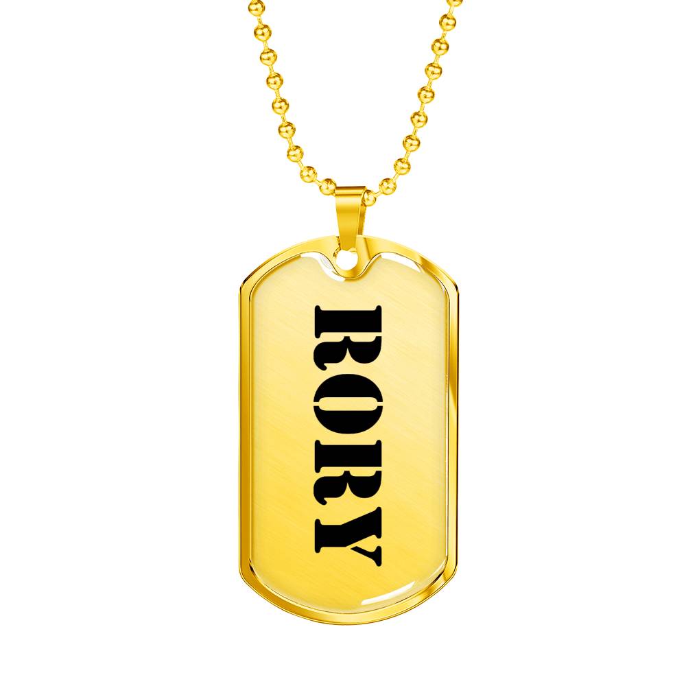 Rory - 18k Gold Finished Luxury Dog Tag Necklace