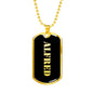 Alfred v2 - 18k Gold Finished Luxury Dog Tag Necklace